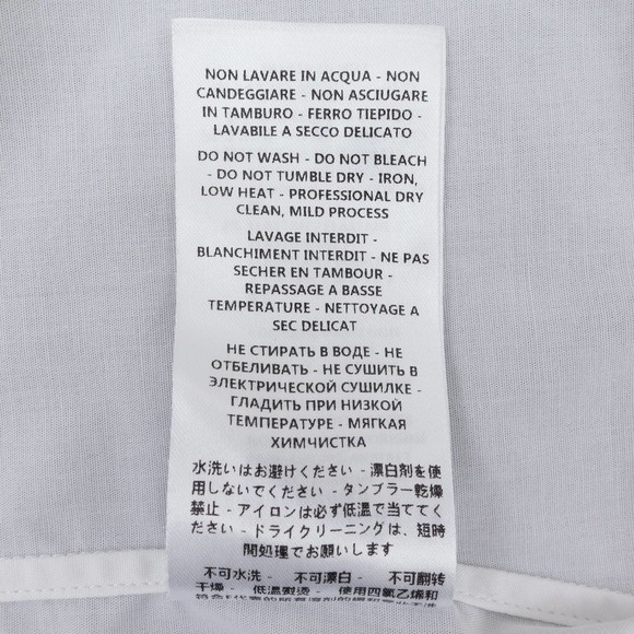 Alexander McQueen Button-Down Shirt Short-Sleeve Men's 48 (Medium) White - Picture 8 of 8